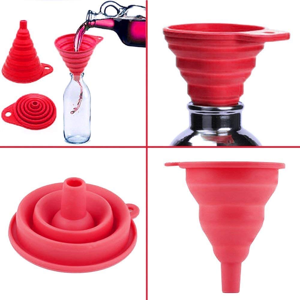 AR Mall Funnel Kitchen Tool Retractable Silicone Oil Liquid Silicone ...