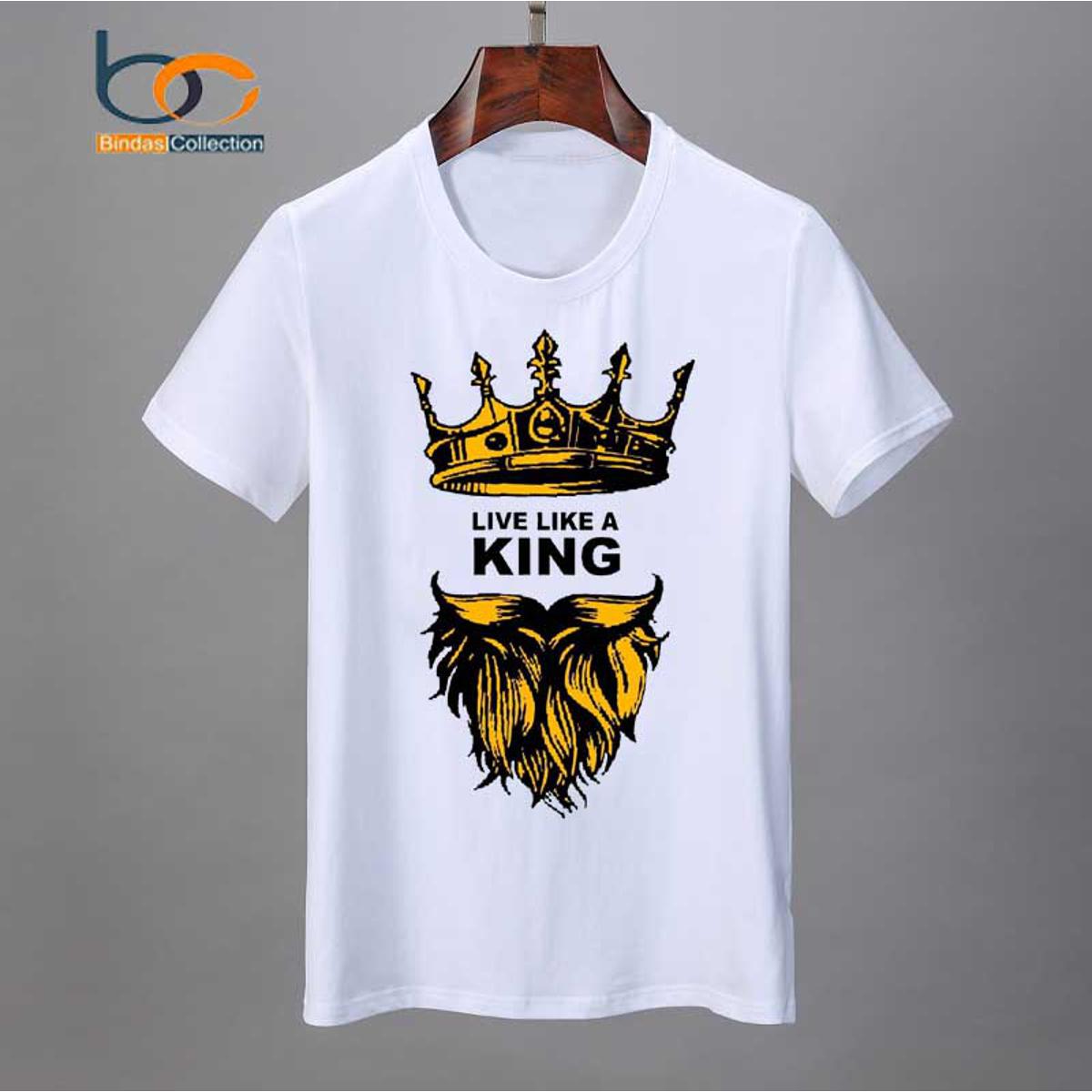 Bindas Collection Half Sleeves Printed Tshirt For Men