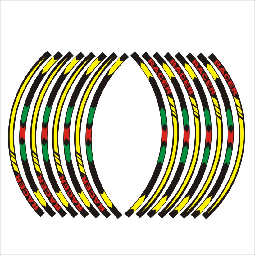 High Quality Motorcycle Tyre Waterproof Wheel Logo Sticker Rim ...