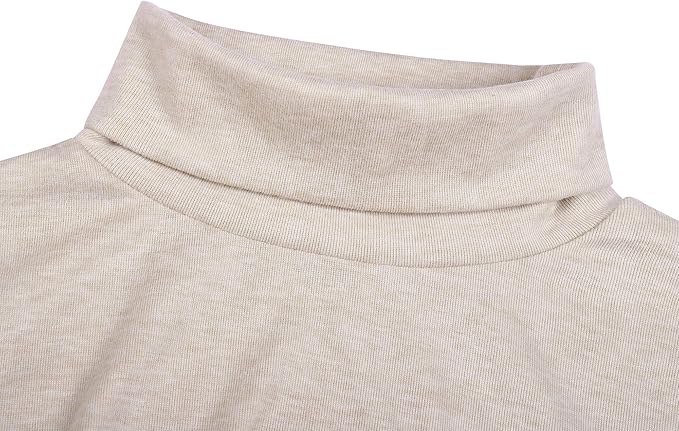 Men’s Slim Fit High Neck Shirt Plain Winter Turtleneck for Boys & Men, Stylish Casual Long Sleeve Top for Cold Weather & Layering