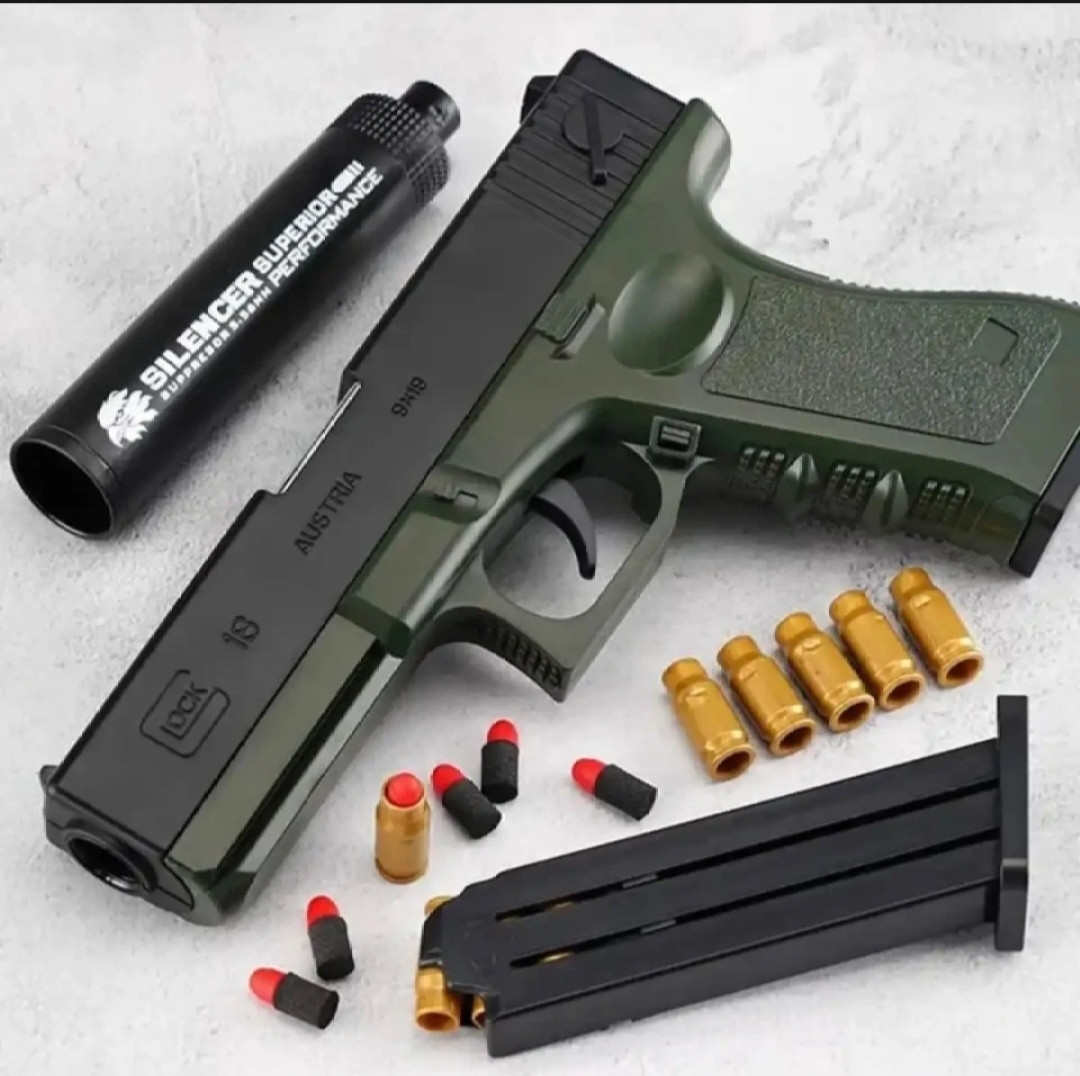 Semi-Automatic Toy Gun Soft Bullets Gun, Auto Toy Gun with Shell ...