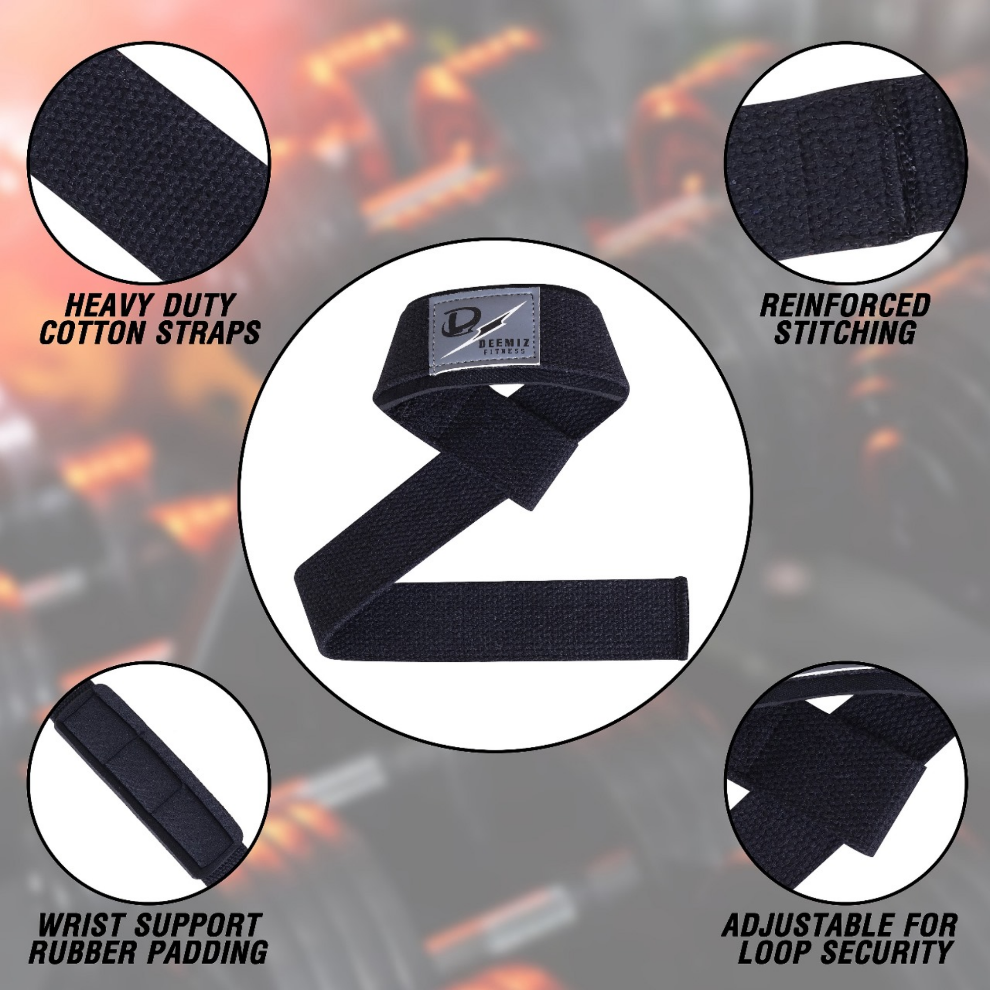 Weightlifitng cotton strap, gym wrist cotton support, for body building training fitness dead lift power gym lifting workout grip neoprene padded support straps