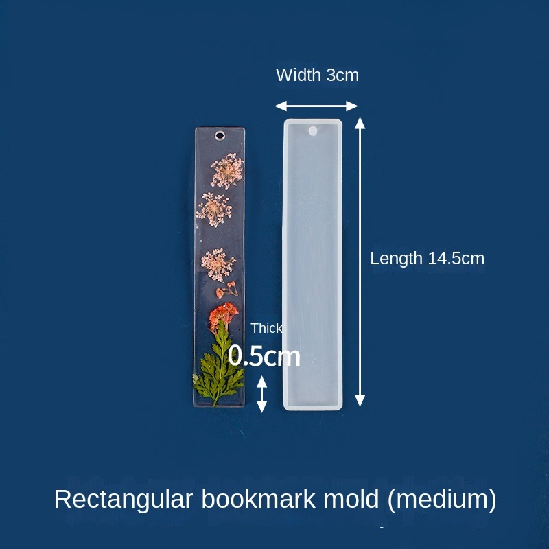 Perfect Rectangular Bookmark Mold 3 Sizes Silicone Epoxy Resin