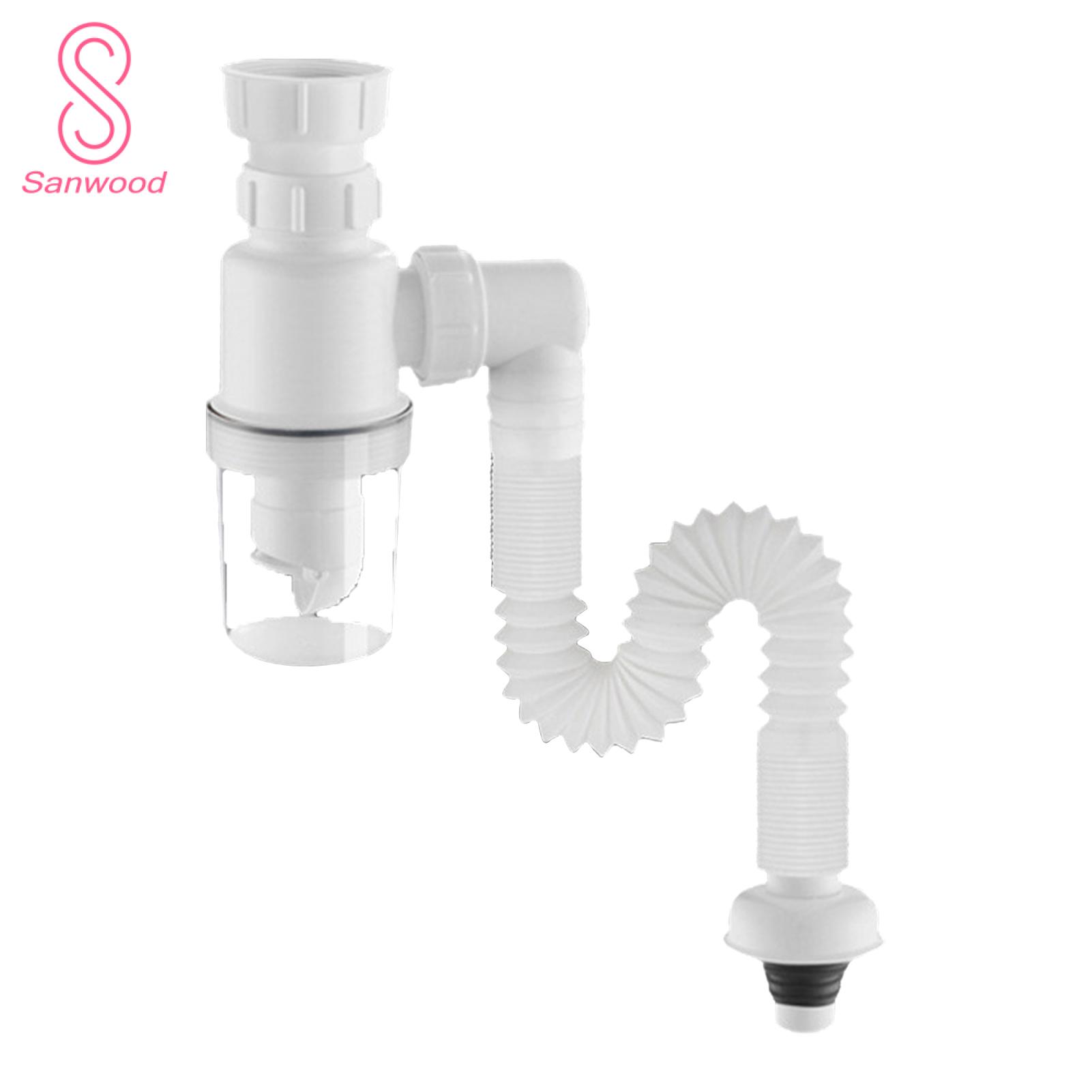 Odor Resistant Sink Drain Pipe Easy Install Universal Sink Drain Pipe ...