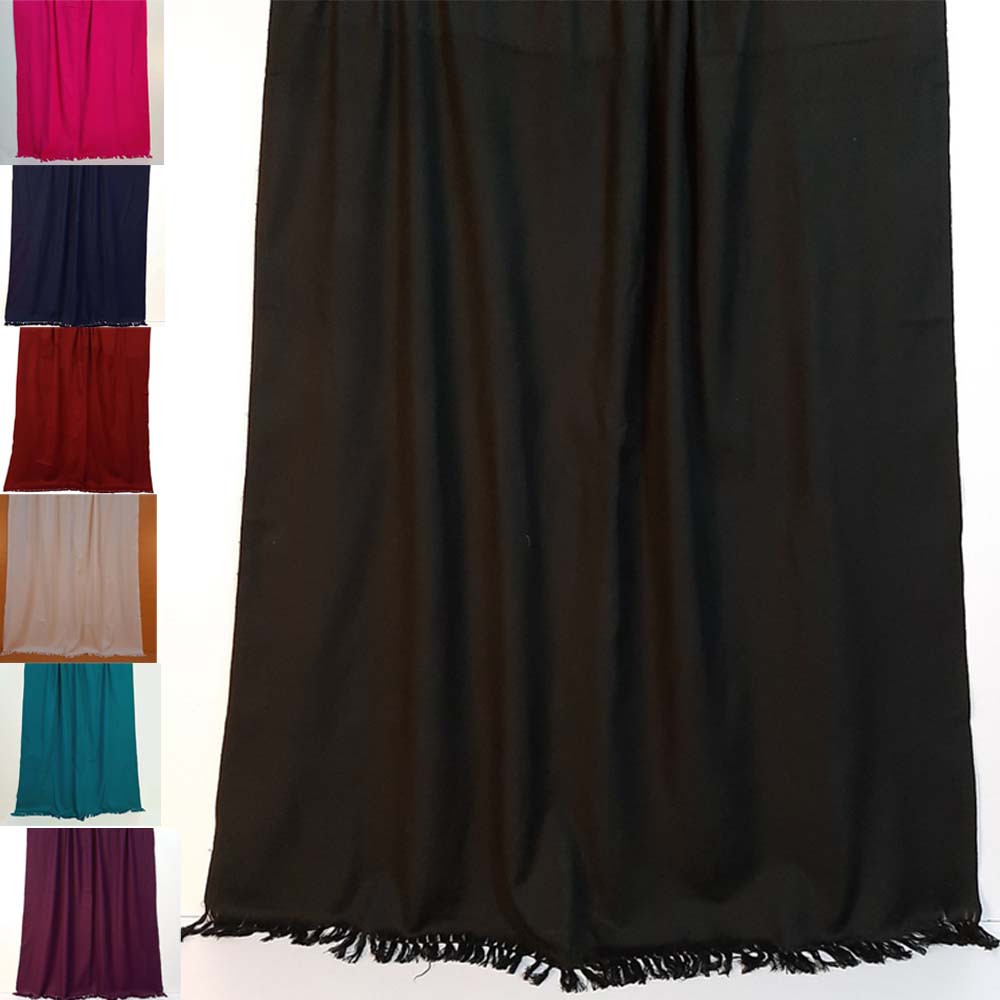 ZARDI - Winter Shawl – Plain – Large – Warm – Acrylic Wool - For Women Ladies - ZSH93