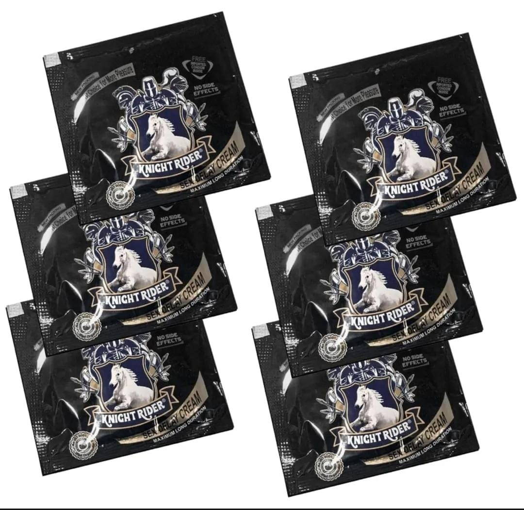 Knight Rider Pack Of 6 Extra Timing Condoms Black