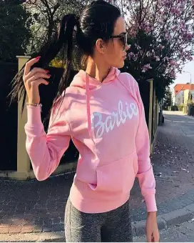 pink barbie hoodie