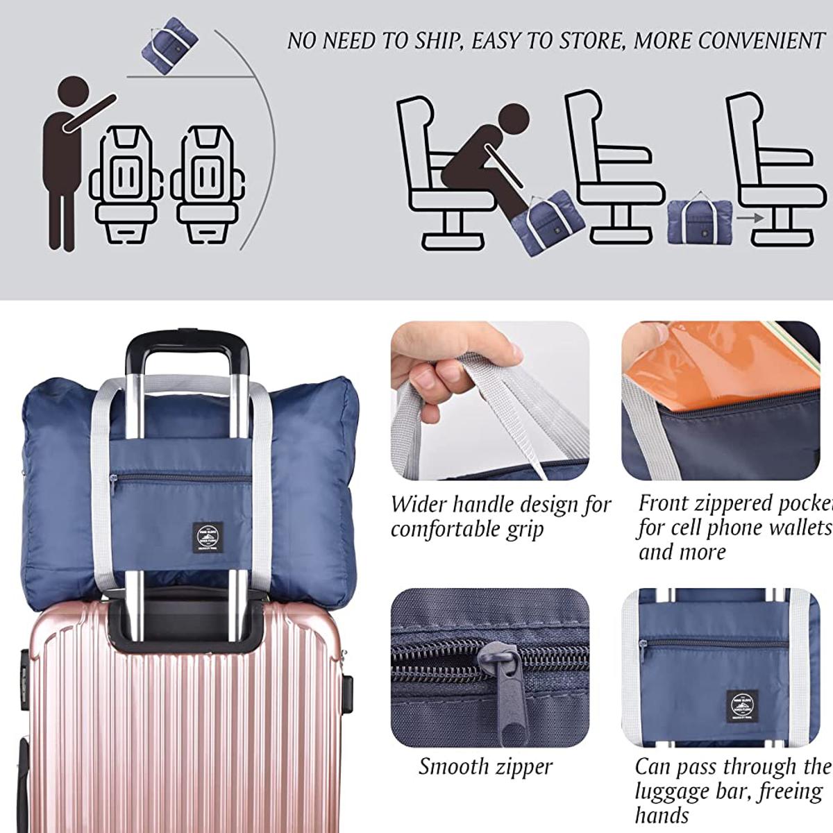 Foldable Travel Duffel Bag for Women and Men Waterproof Lightweight travel Luggage bag for Sports Gym and Vacation