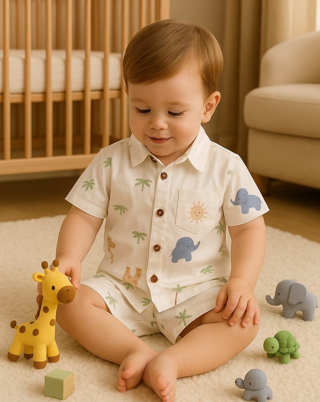 Clothing Set Children's Top and Bottom Clothes set Two Pieces Summer Outfit for Kids Boys Girls Comfortable and Breathable