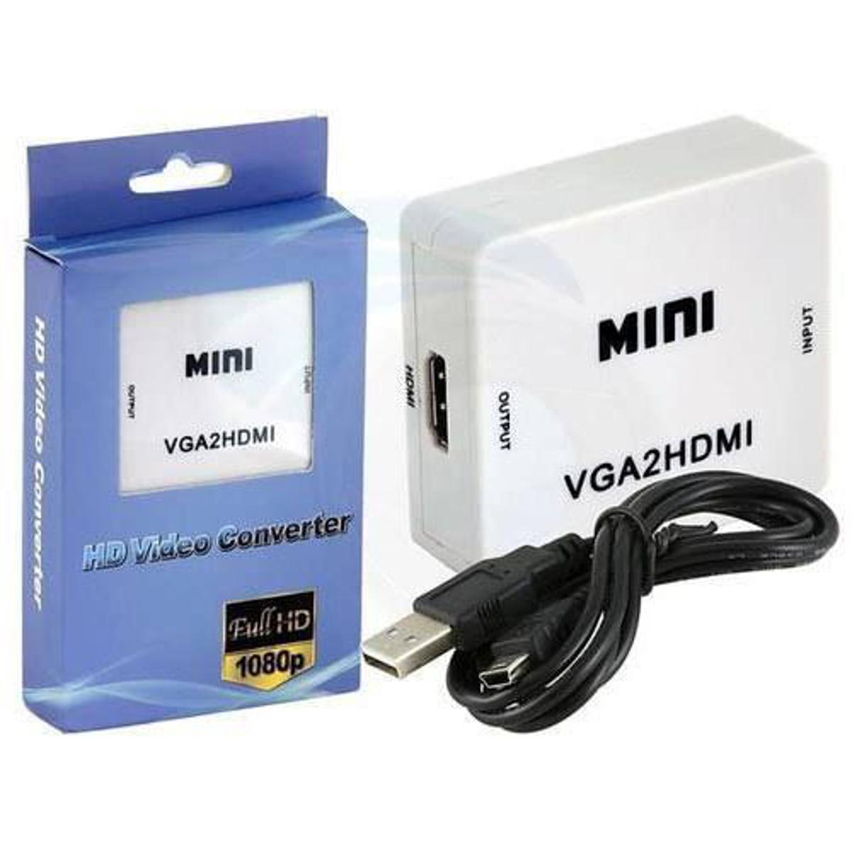 VGA To HDMI Video And Audio Video Converter Adapter For HDTVs