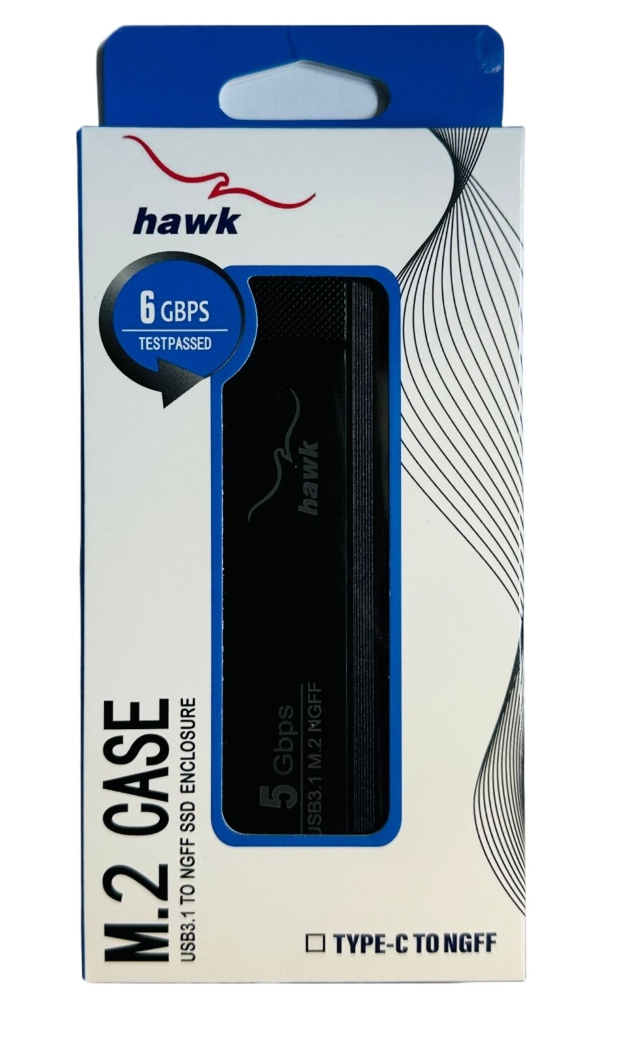 M.2 NGFF SSD Drive Case M.2 To USB 3.1 Type C To C Cable & Extra USB OTG Black Color SSD Enclosure