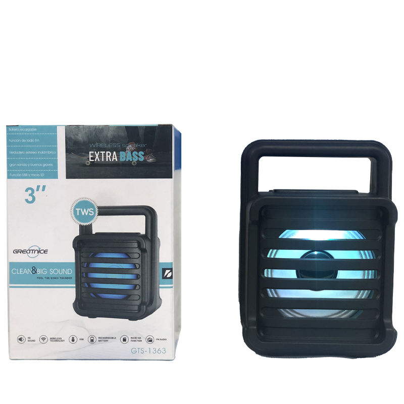 GTS1363 Wireless Bluetooth Speaker - 5W Portable Speaker with RGB Lights - USB & TF Card Support