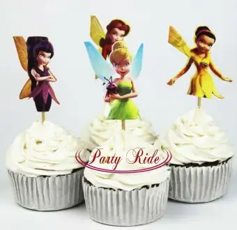 Tinkerbell Cupcake Toppers Fairy Theme Cake Toppers Food