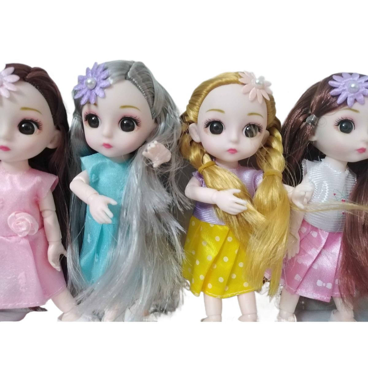 High Quality Bendable Doll 6 Inch (With Key Chain), 1Pcs (Random Character design)