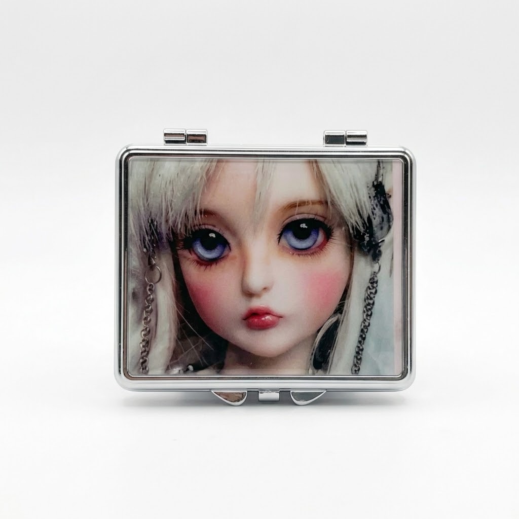 1 piece Pocket Mirror Floral Print Foldable Pocket Mirror - Compact Double-Sided Makeup Mirror for Women  khanani shop