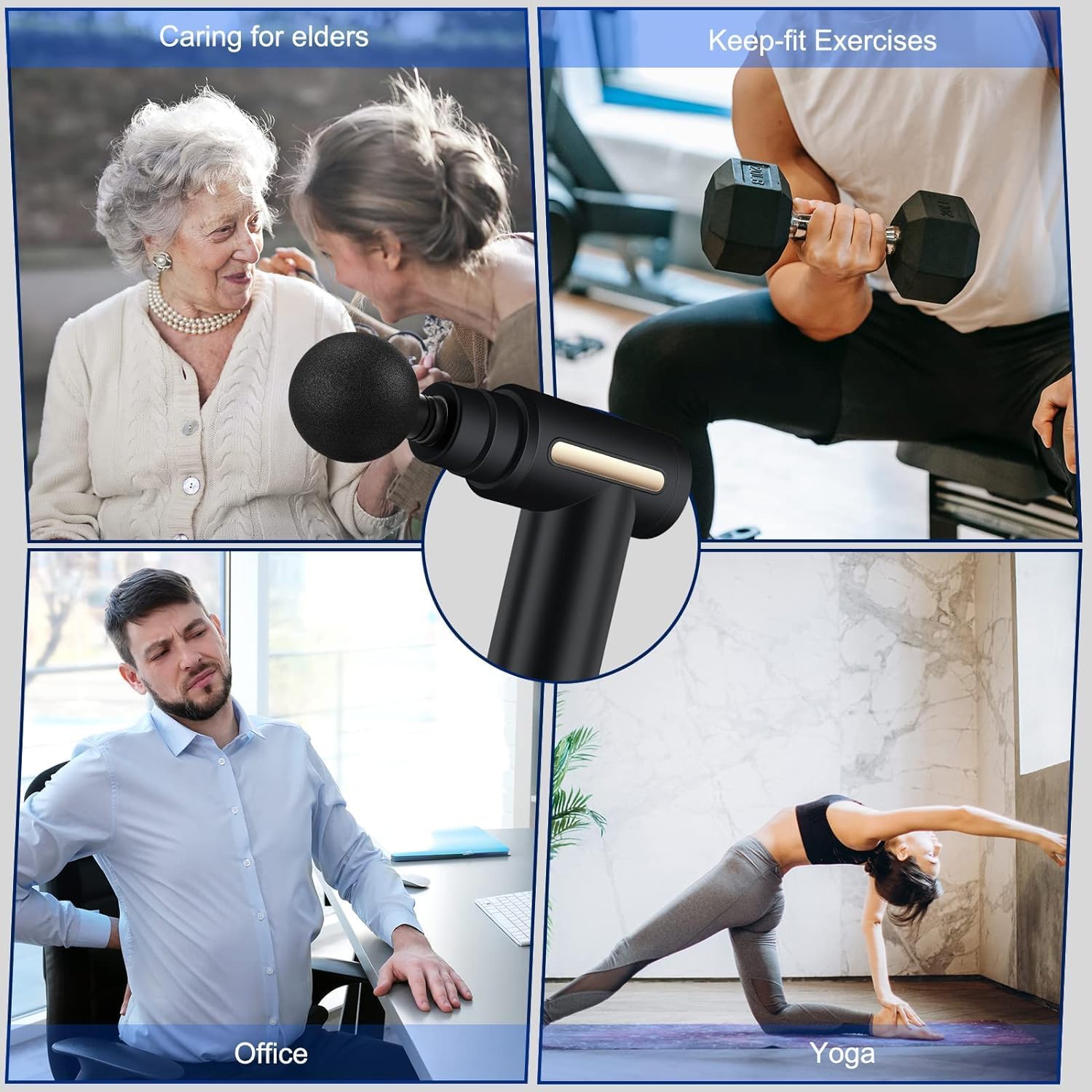 Massage Gun Small Travel Tool Massage Gun Deep Tissue Percussion Handheld Portable Muscle Massager Tool for Full Body Pain Relief