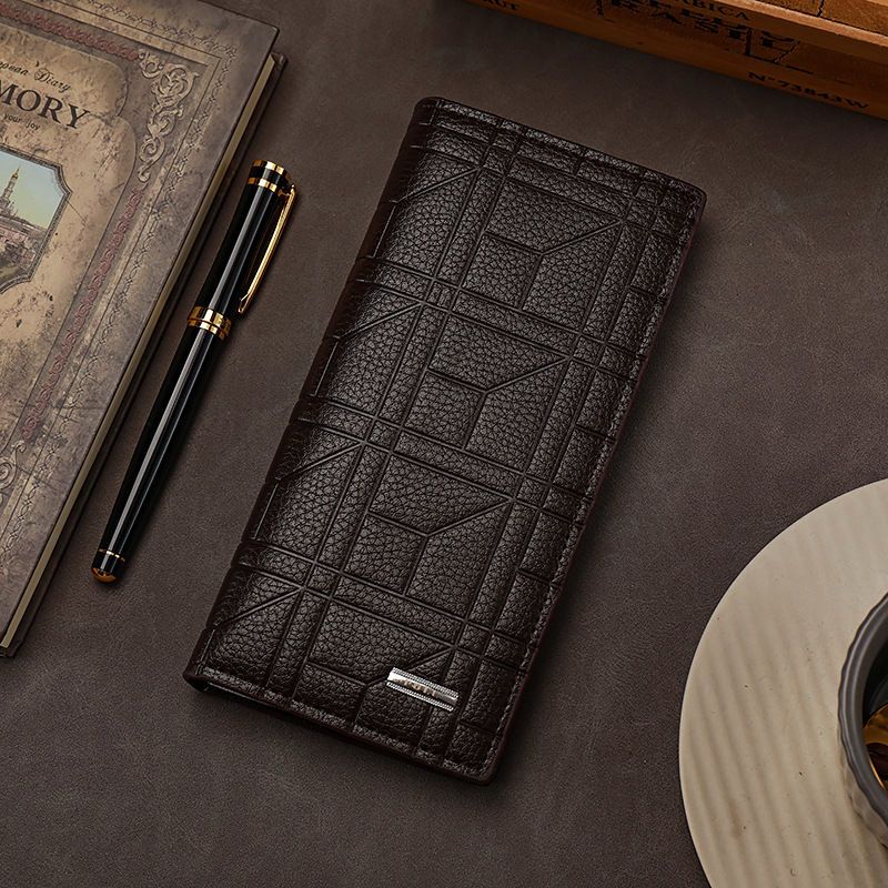Wallet for Men – All-Season PU Leather Slim Long Bi-fold with Card Holder & Mobile Pocket