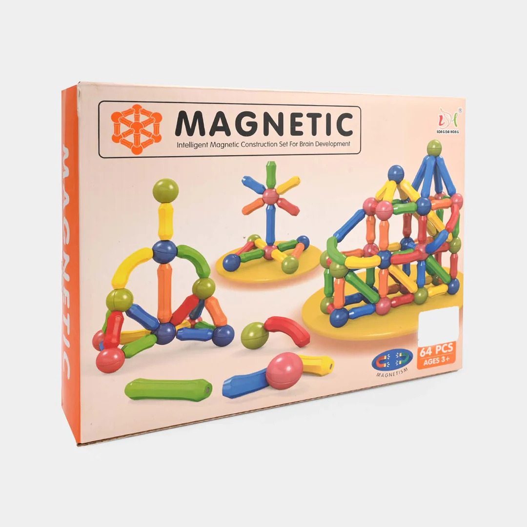 Magnetic Toys Building Blocks | 36/42/64/25 Pcs Kids Magnet Balls and Rods Set | Toddler STEM Sticks Toy | Learning Educational Block Games Stacking Toys for Boy Girl Age 3+ Years Old Preschool
