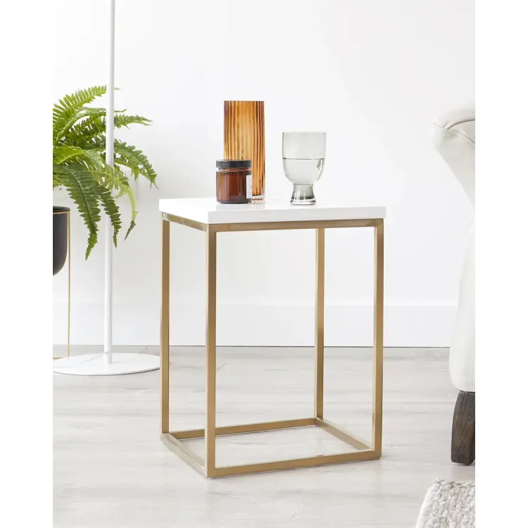 White and deals gold laptop table