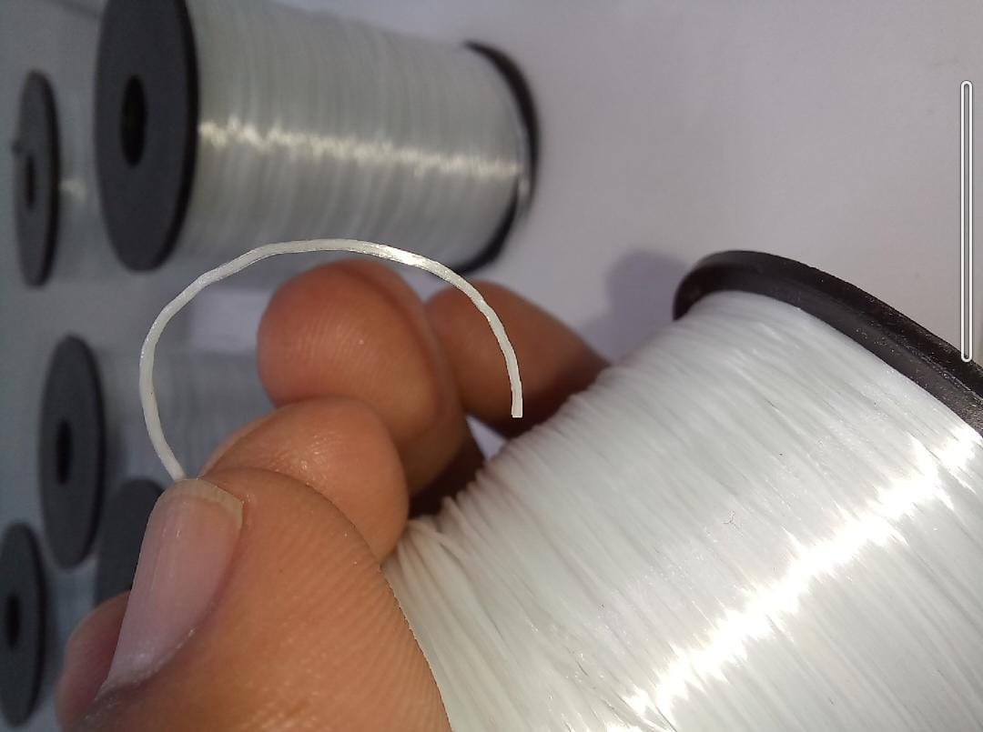 White Stretchy Elastic Cord Thread for Jewelry Making Beading Bracelet Stretchable Thread For Jewlery Making Nylon Thread For Bracelet Making Elastic String For Beading Jewelry Cord, Elastic Bracelet Rope Crystal Beading Cords By SAMS COLLECTION