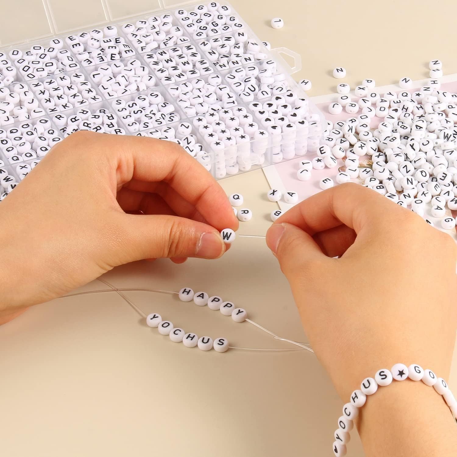 Transparent Elastic Thread for Beads & Bracelets – Stretchable Elastic String for Jewelry Making, DIY Crafts & Beadwork  Kahtun