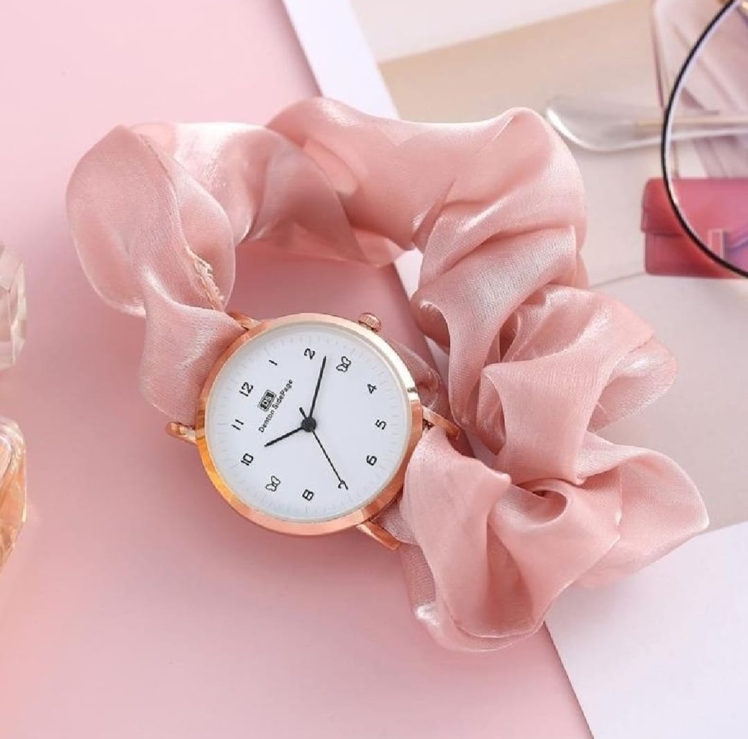 Scrunchies Watch For Girls & Women | Gift for Girls | New Korean Style Scrunchie Wrist Watches | Female Accessories | Pony Watch | Poni Watch |