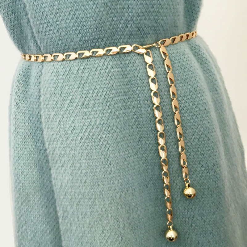 Gold chain waist on sale belt