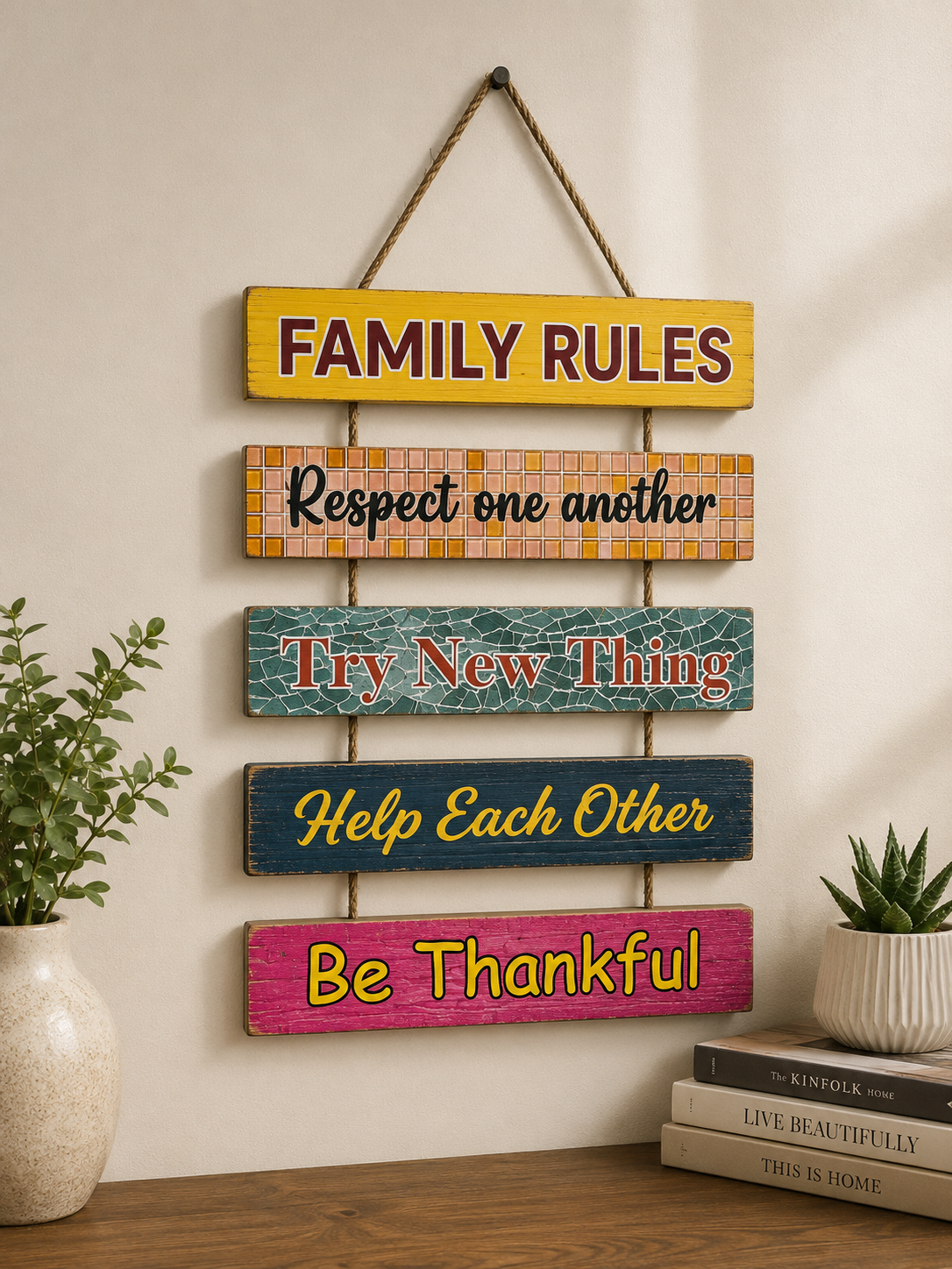 H&S Wooden Wall Hanging quotes for home decoration