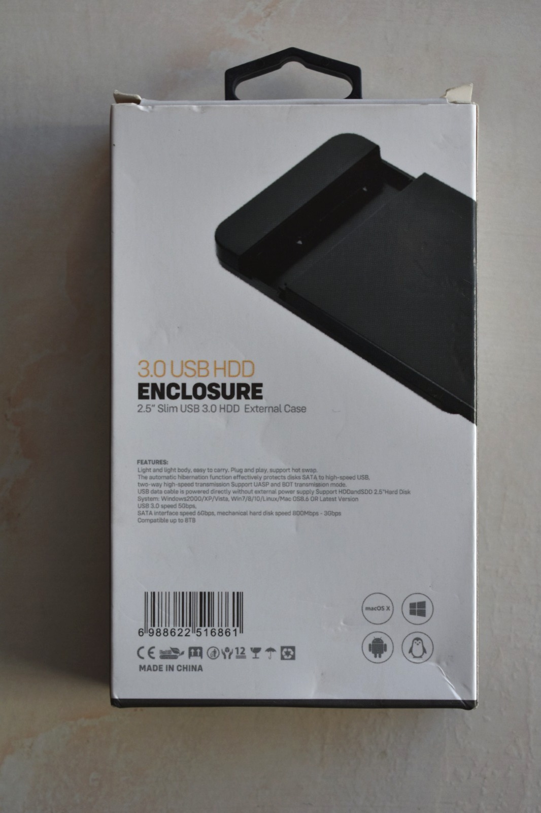USB 3.0 HDD Enclosure 2.5" Slim External Hard Disk Drive Case 2.5 Inch SATA Box HDD SSD