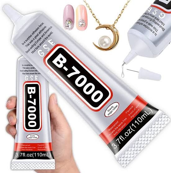 110ML & 50ML B-6000 / B-7000 Clear Glue – Strong Multipurpose Adhesive for Rhinestones, Jewelry Making, Fabric, Beads, Nail Art & DIY Crafts | Moti Mahal Crafts