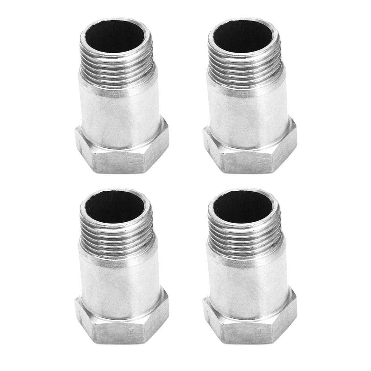 2Pcs Oxygen Sensor Test Pipe O2 Extender Adapter Extenion Spacer M18 X