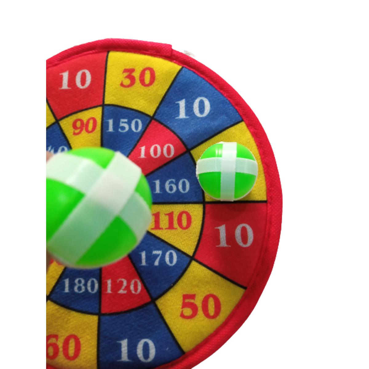 Dart Board Game Sticky Ball Target Throwing Game Toy Safe Classic Toss Catch Ball Dartboard Set for Kids