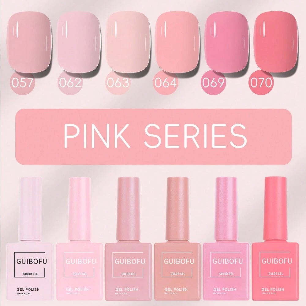 GUIBOFU  15ml Gel Nail Polish Soft Solid Color Nail Gel For Manicure And Everyday DIY Nail Art