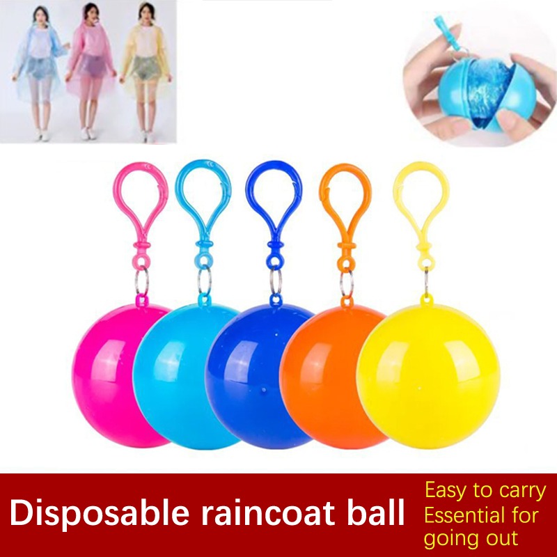 New Disposable Adult Rain Coat - Ball Outdoor Raincoat Disposable - Single Use Raincoat With Sleeves and Hooded Cap