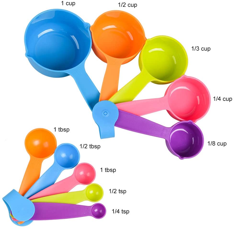 Liquid Dry Measurement Conversion Chart Measuring Cups And Spoons Set 