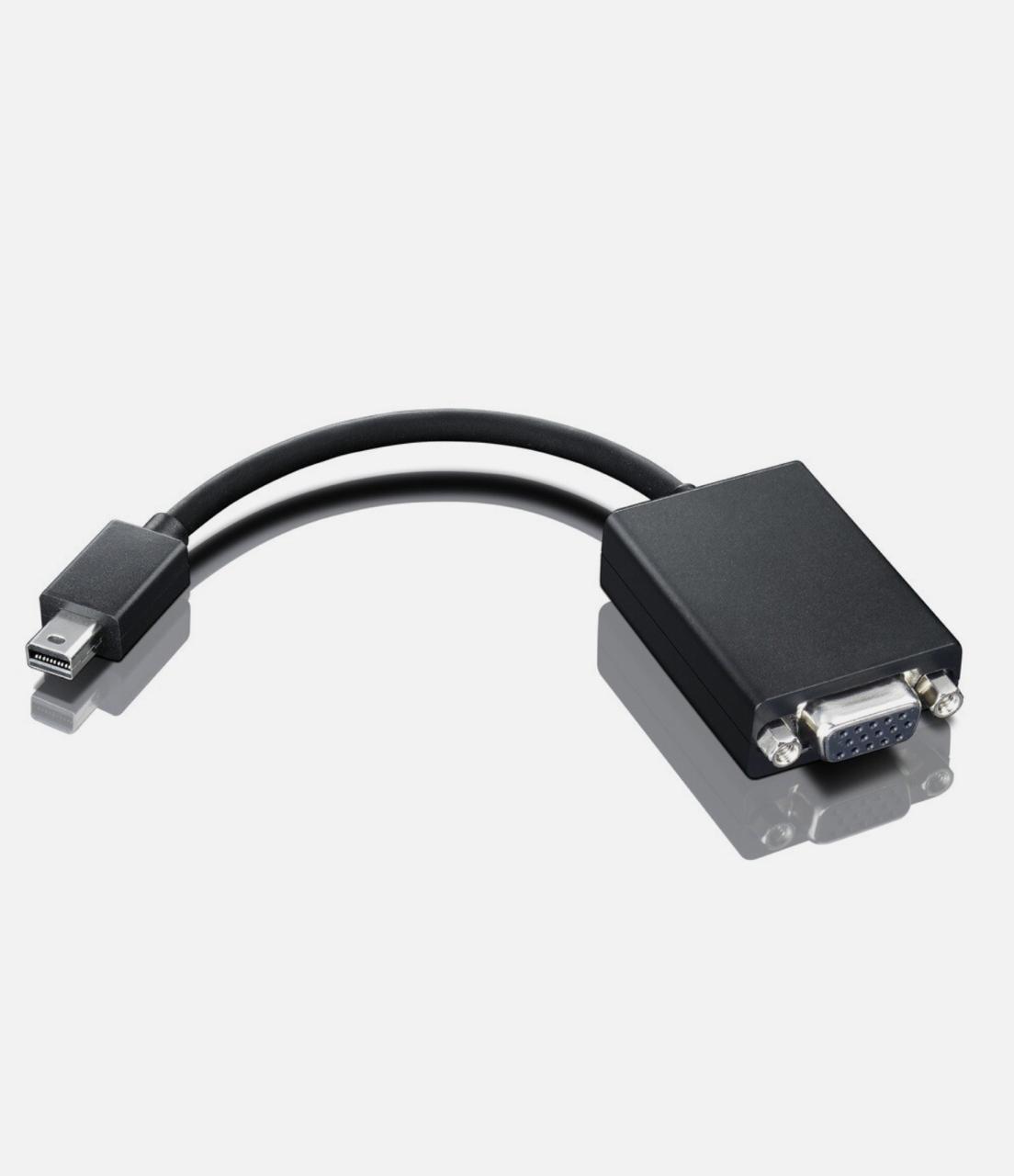 Mini DP to VGA Connector , DisplayPort to VGA Video Adapter  ( Branded )  in Black - 2 Port Compatible ( Branded Stock )