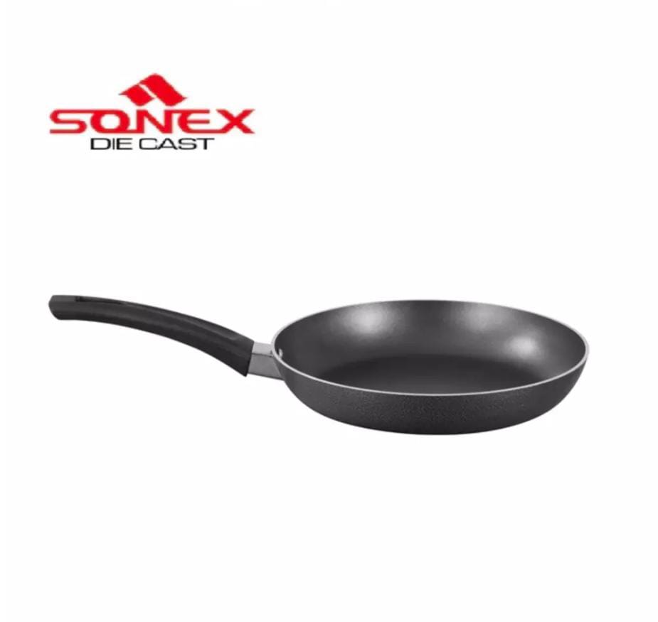 Sonex Super Fry Pan All Sizes Mentioned Non Stick Coating Black