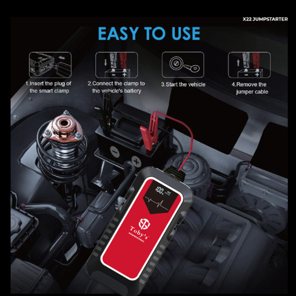 Toby's X22 Jump Starter 16,000mAh 59.2WH Power Bank For Diesel & Petrol