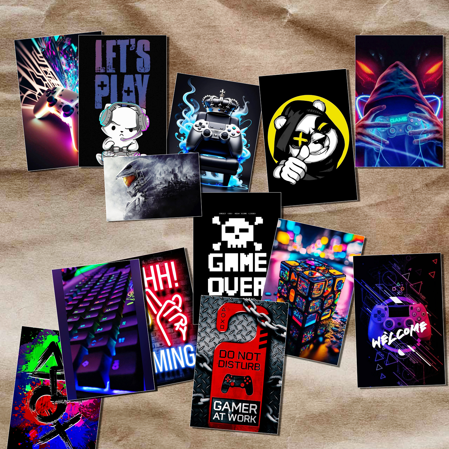 Gaming Posters of your choice 40 Cards 4x6 For Wall Decor - Gaming Room
