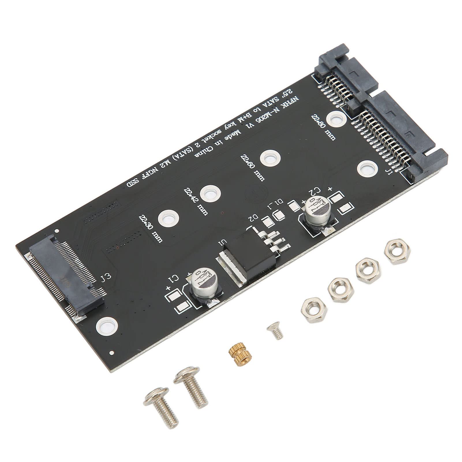 M.2/mSATA to SATA Adapter M.2 NGFF mSATA SSD to SATA3.0 2.5" Adapter mSATA/M2 SSD Converter Riser Board Card 6Gbps For PC Laptop