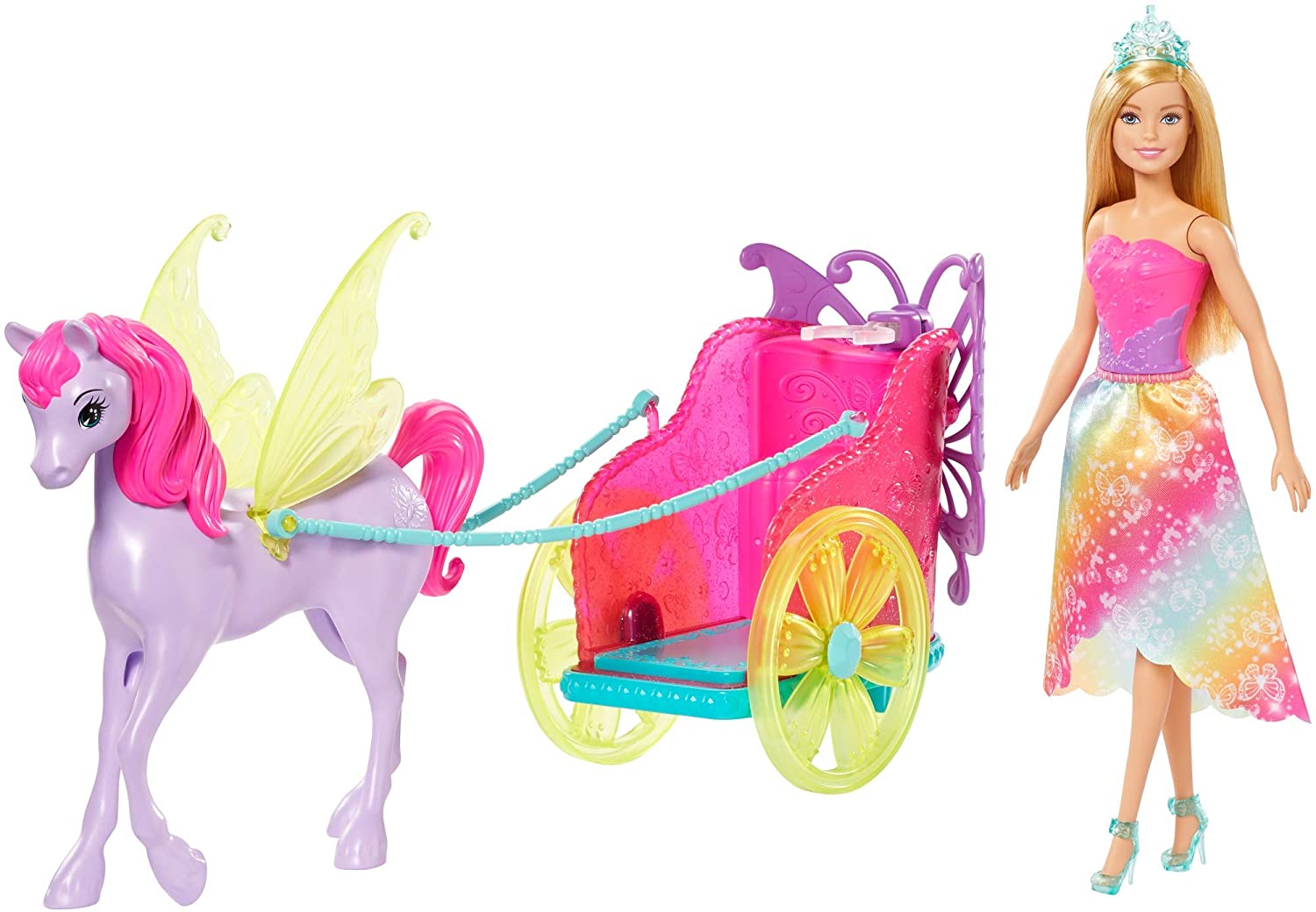 barbie dreamtopia princess doll and unicorn