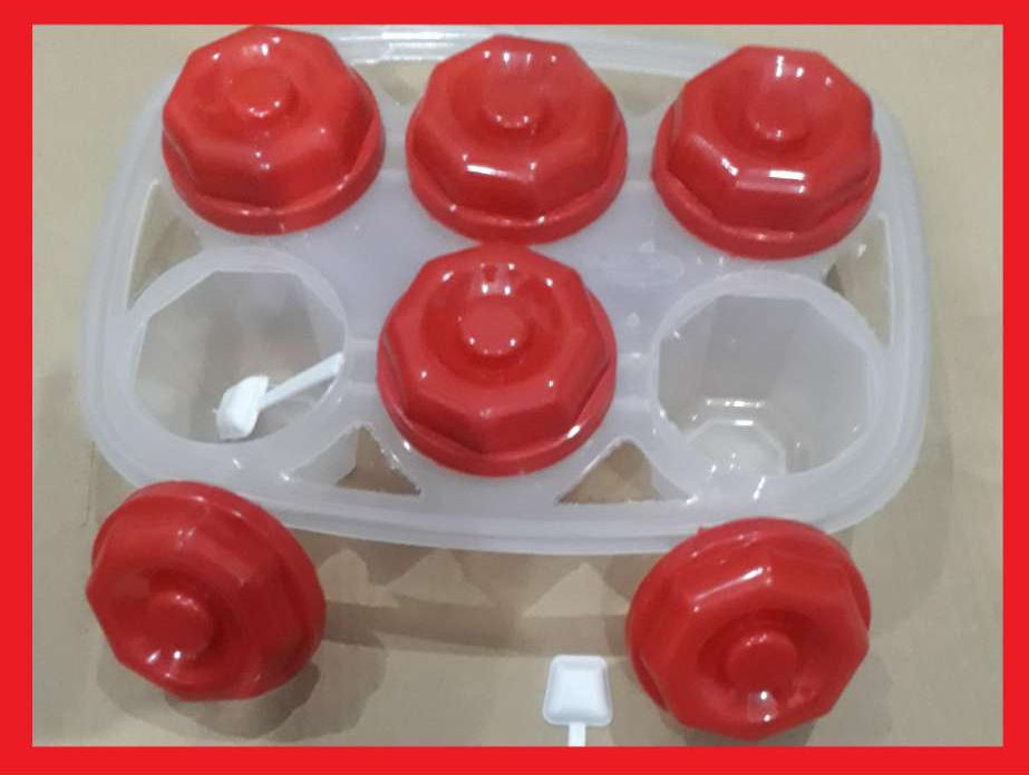 6 Partition Spice Masala Box masala jar masala bowl With Spoons Red Daraz.pk