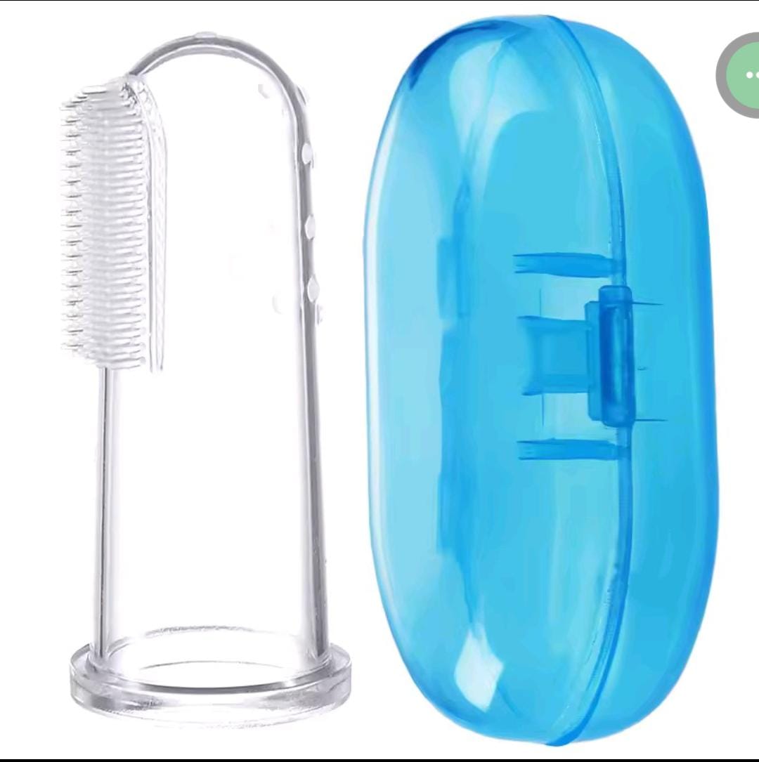 Finger Toothbrush for Babies – Soft Silicone Baby Tongue Brush and Teeth Cleaner – Gentle Oral Care Tool for Newborns, Infants & Toddlers – BPA-Free Soft Silicon Material Finger Brush for Baby Dental Hygiene