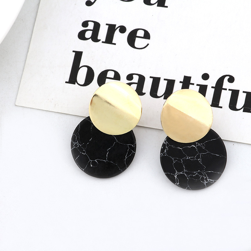 Korean Style Black Acrylic Earrings Trendy Trendy Earrings For Girls