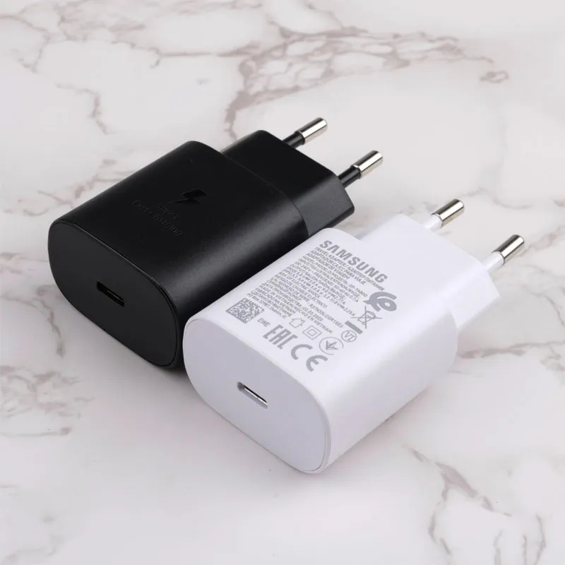 Samsung 25W with original cable Usb Type C Fast Charger Pd Wall Power Adapter Samsung 25W Fast Charger with Type C to Type C Cable Pd Charger For all Mobile Phone