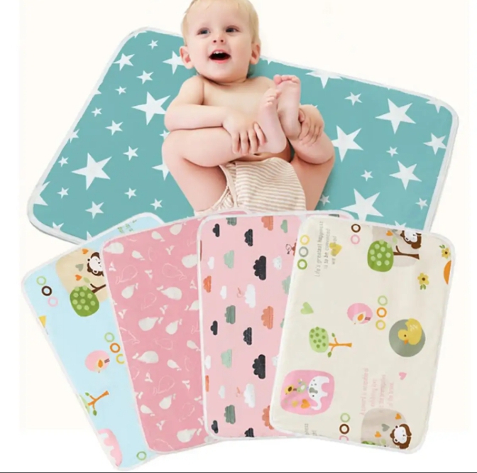 (Pack Of 4) Large Size Baby Crib Sheet 100% Cotton Woven Chevron