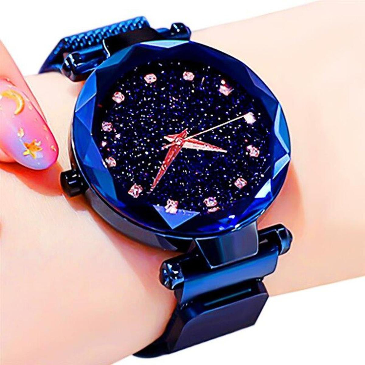 Watch For Women Stainless Steel Magnet Strap Watch For Girls