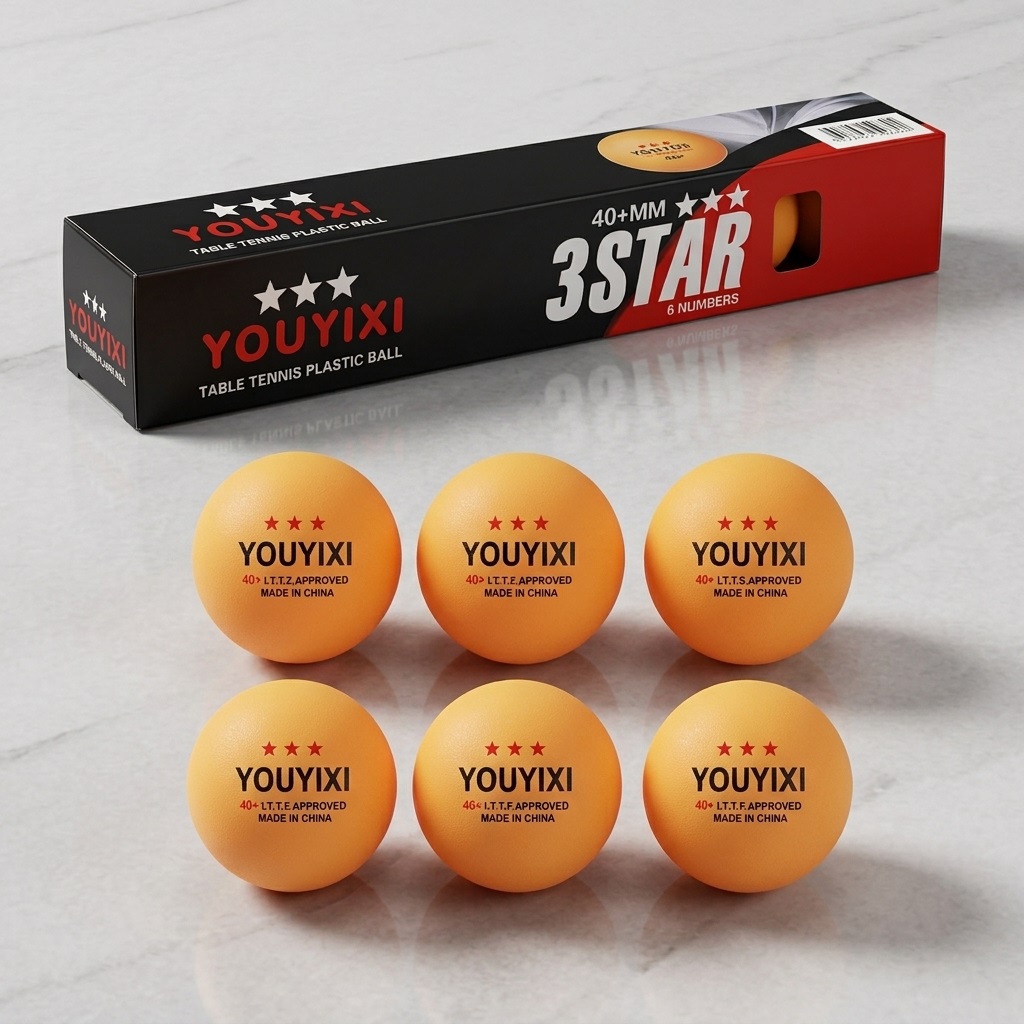 Table Tennis Balls - White - Double Circle - Pack Of 6