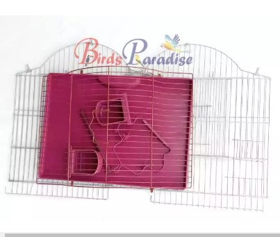 Fold Able Cage Silver Small - Parrot Cage