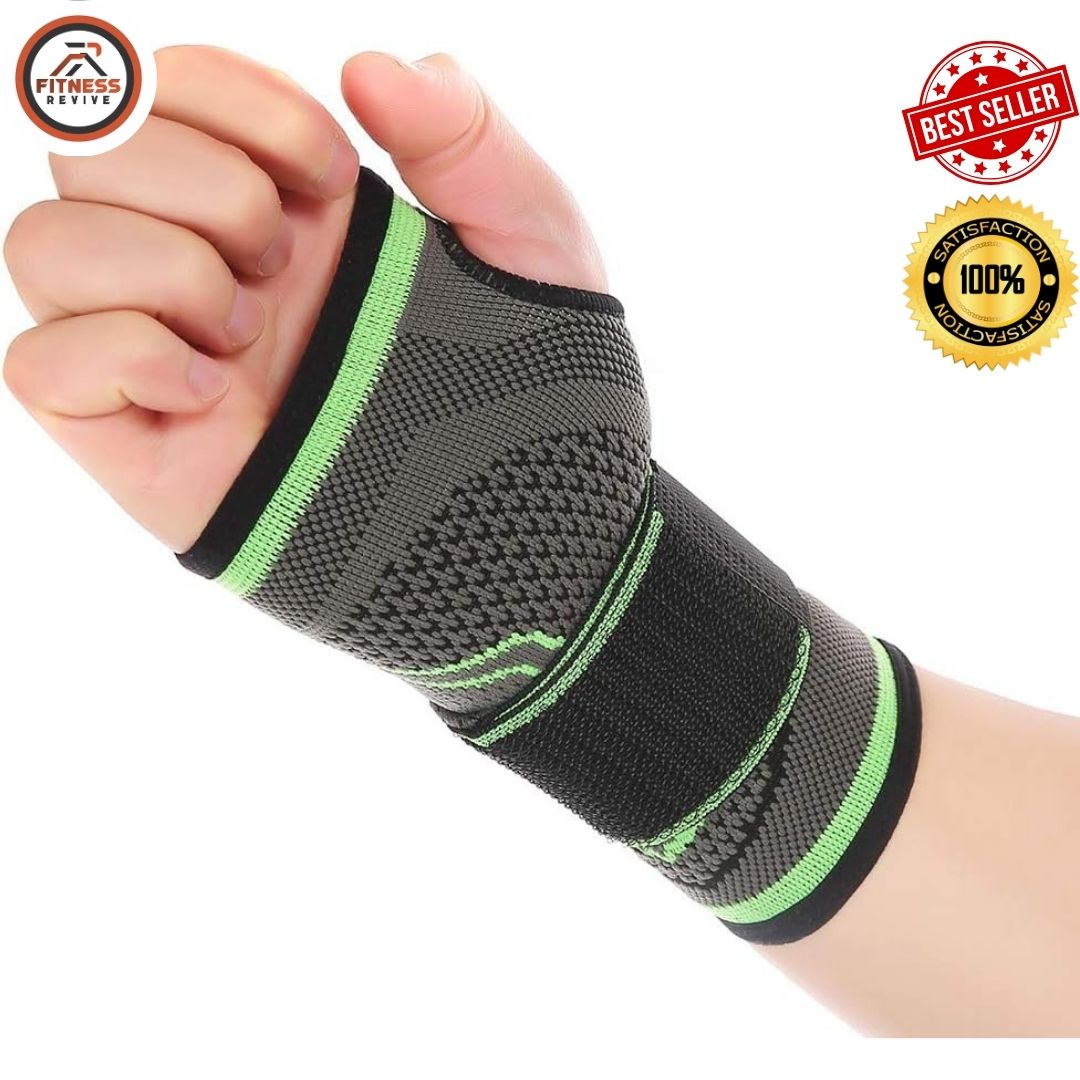 Wrist Support Wrap – Adjustable Compression Palm Brace for Gym, Weightlifting, Cricket & Sports Injury Pain Relief | Thumb Loop Design | Neoprene & Nylon | Men & Women (Pair/Single)